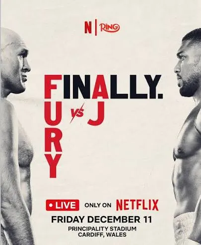 Fury vs Joshua poster for the Cardiff show